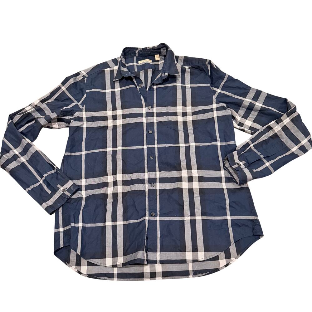 Burberry Brit Blue Men Flannel Size XL